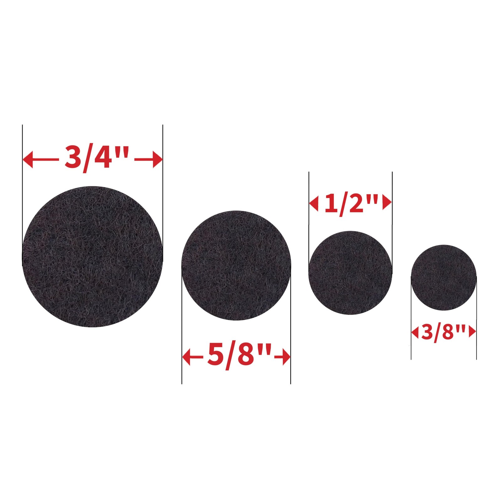 Brown Self Adhesive Felt Surface Protection Pad Furniture Protector