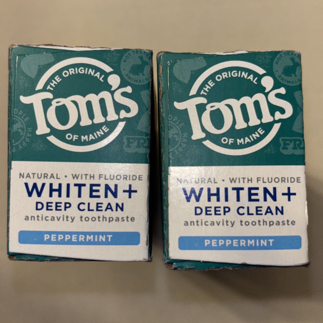 Tom’s Maine peppermint toothpaste - 2 packs 4.0oz