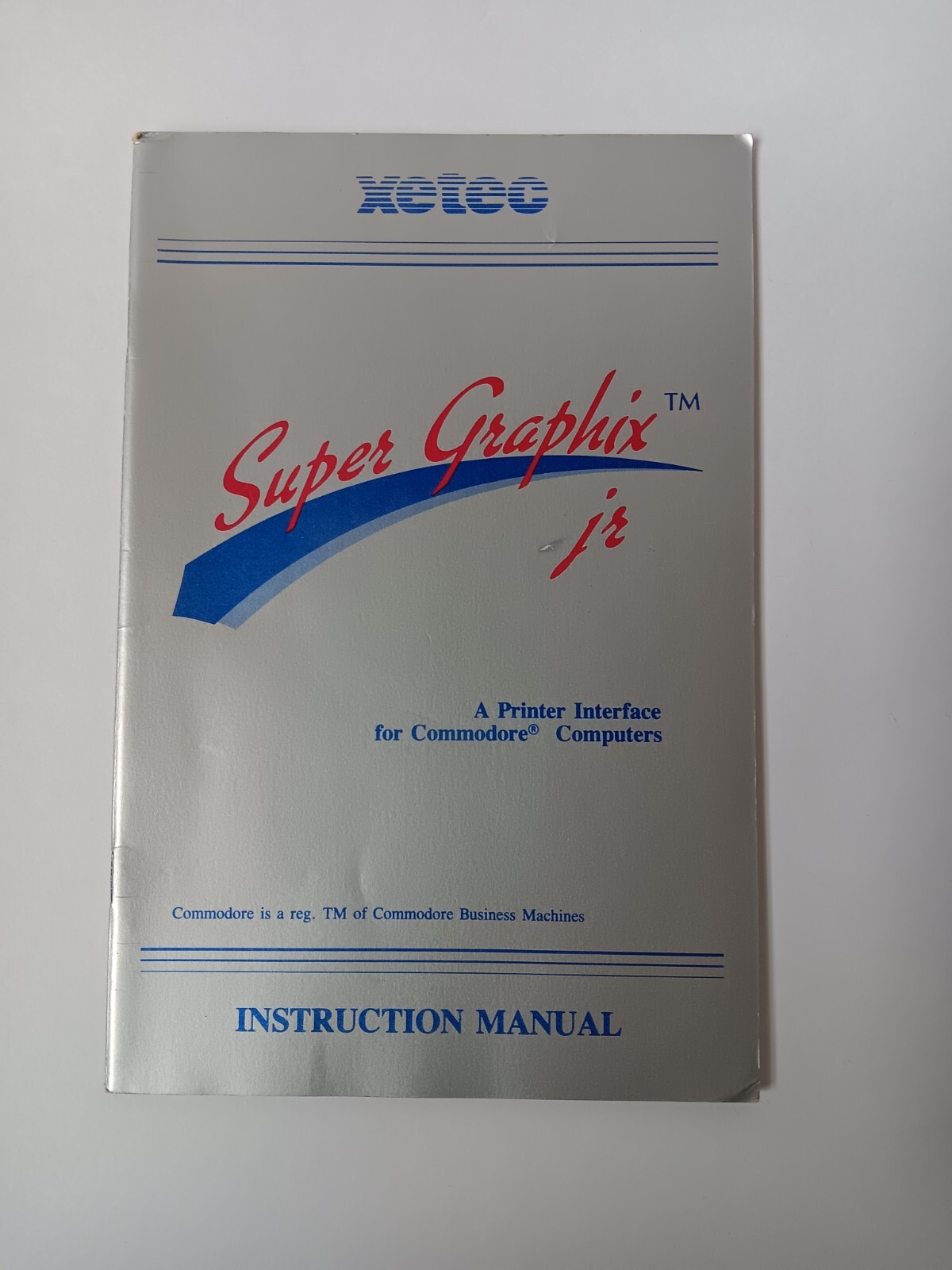 Xetec Commodore Super Graphix Jr 3rd Ed Printer Interface Instruction Manual
