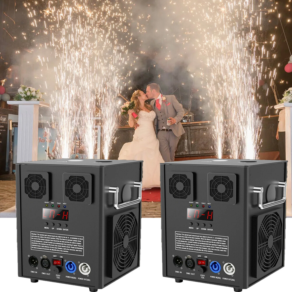 700W Cold Spark Machine DJ Wedding Firework Stage Effect Machine DMX Flight Case