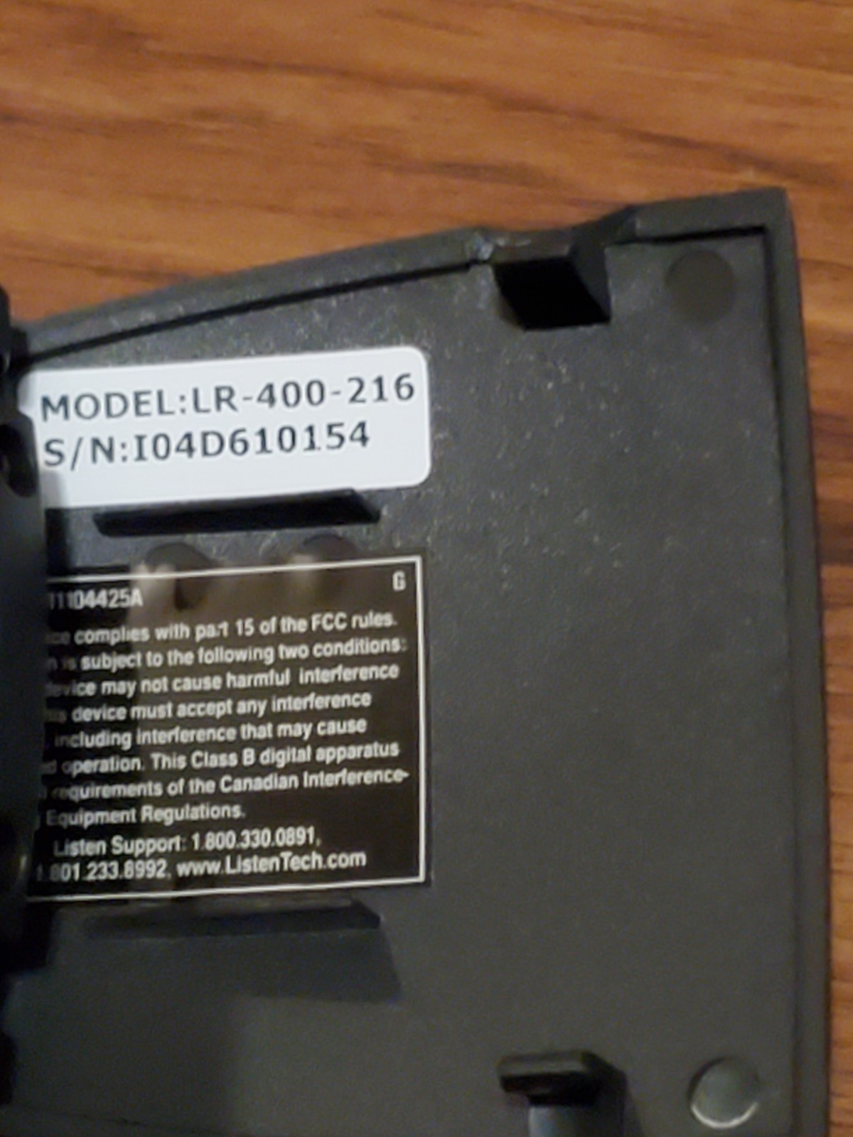 Listen Technologies Display LR-400-216 216 MHz RF Receiver W/ Ear Piece