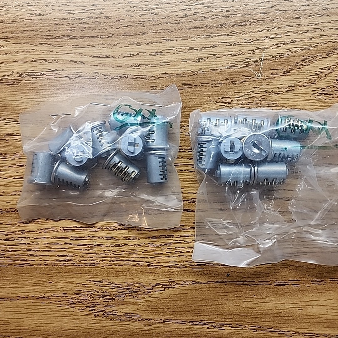 Locksmith Lock Plug Assembly Replacement Lot W/ Extra Cores & Espagnolette Locks