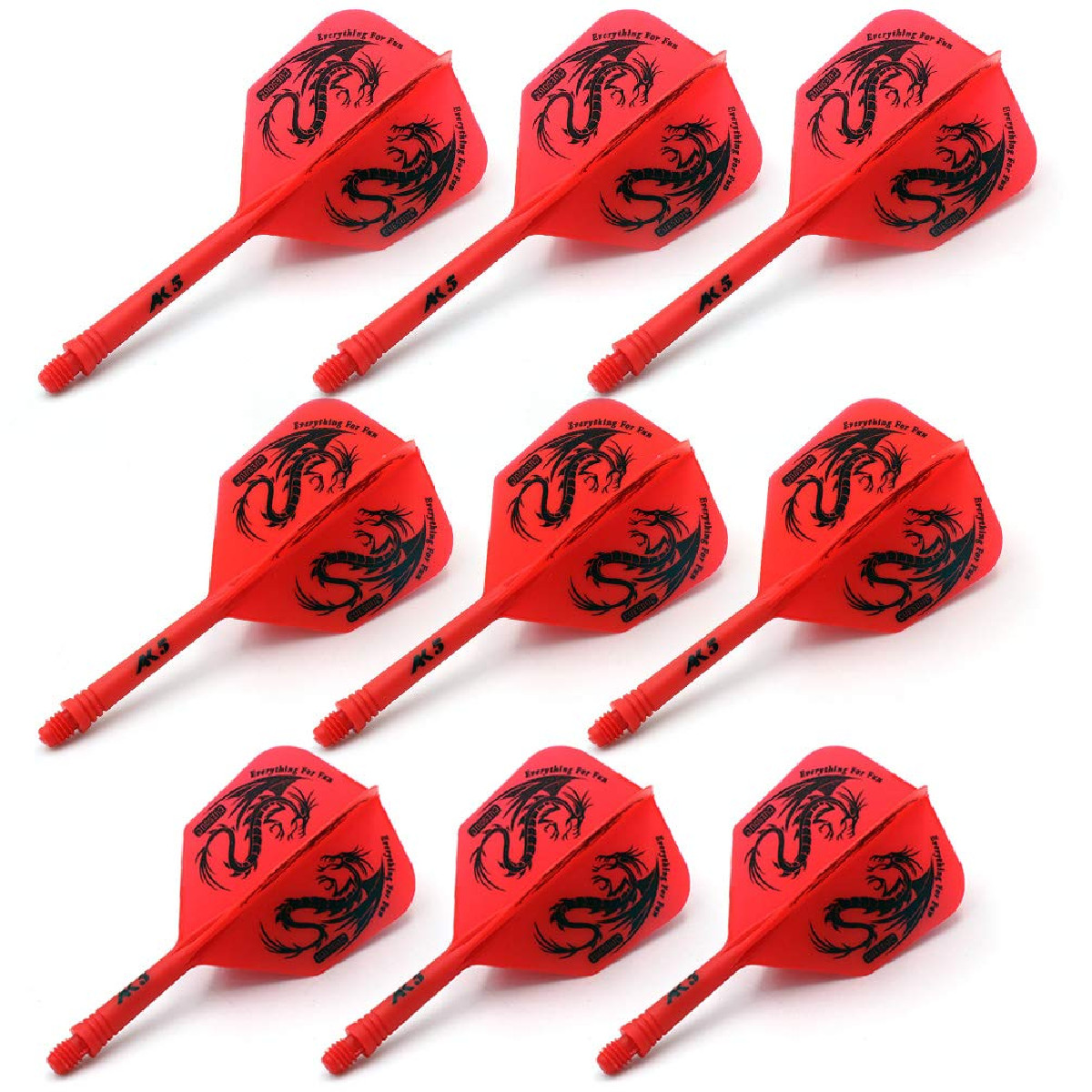 Cuesoul 9 Pieces Integrated Dart Shaft And Flightsdart Shaft Length