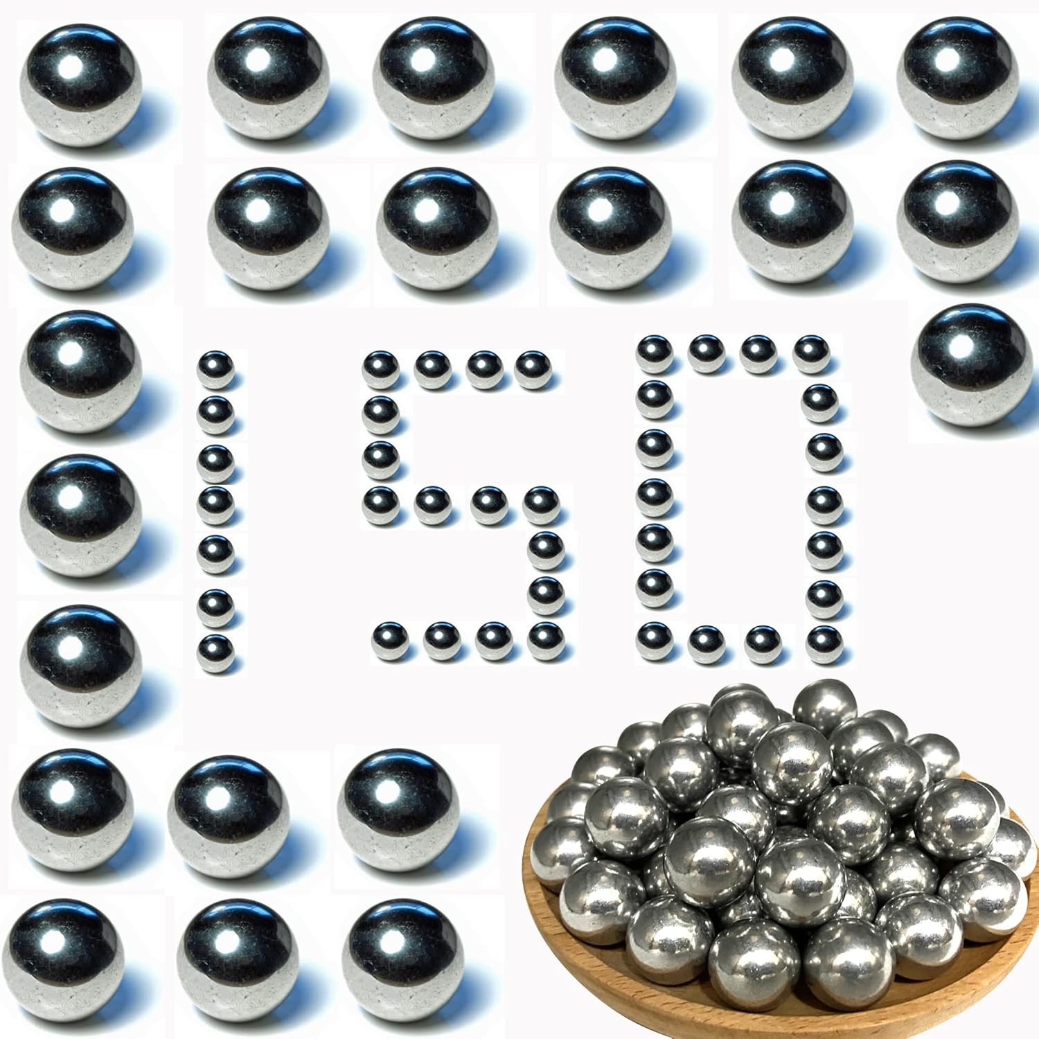 150 X 68 Caliber Aluminum Self Defense Balls, .68 Cal Ammo for Byrna SD/LE Reusa