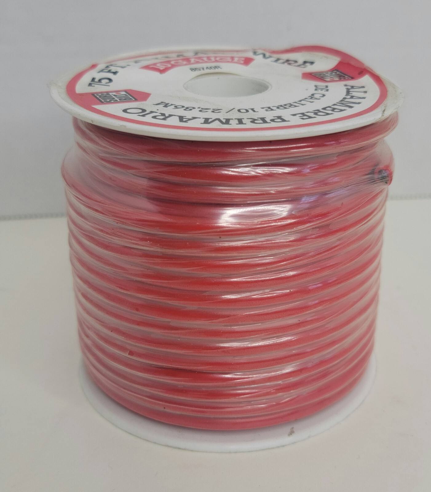 10AWG Wire Red, Wire, 10 Gauge, 75 ft Roll, Plastic Sheathing Primary Wire