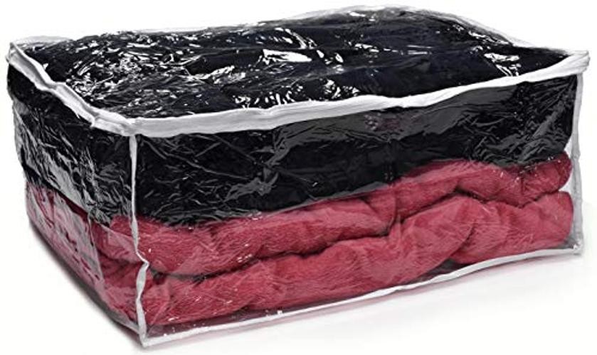 Clear Blanket Storage Bag - Durable Vinyl Material to Shield Your Blankets and