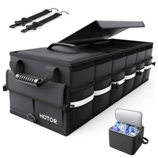 Car Trunk Organizer - Trunk Organizer for SUV with 37.0" x 14.6" x 12.0" Black