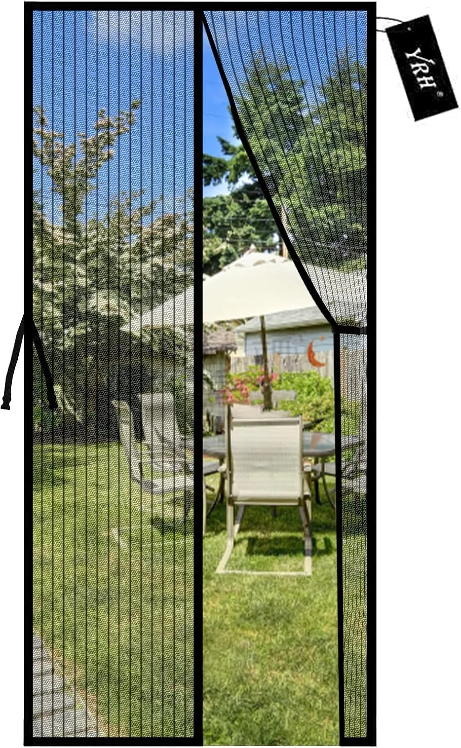 Heavy-Duty Magnetic Screen Door – Self-Sealing Mesh for 36x82 Inch Doors