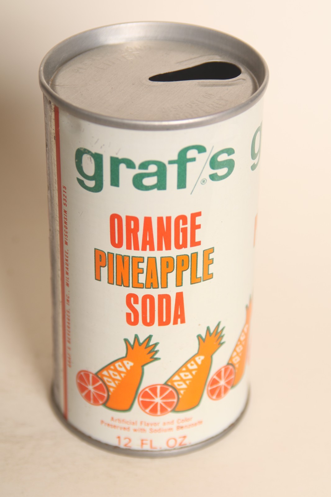 Graf/s Orange Pineapple soda can - 12oz