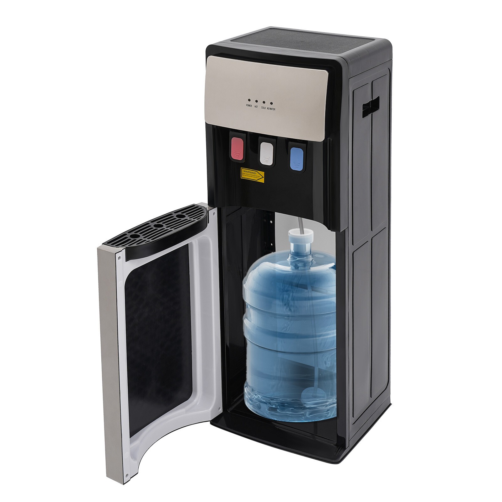 Bottom Loading Water Cooler Water Dispenser 3 Temperature Settings Silver Grey