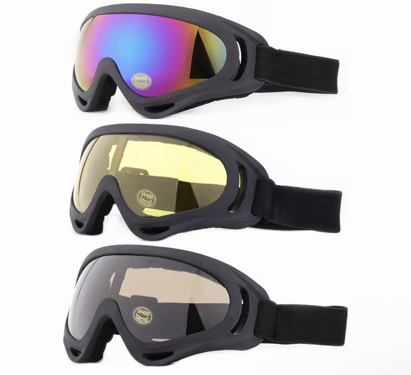 Ski Goggles, 3 Pack Snow Goggles for Men, Women, Kids & Youth, UV400