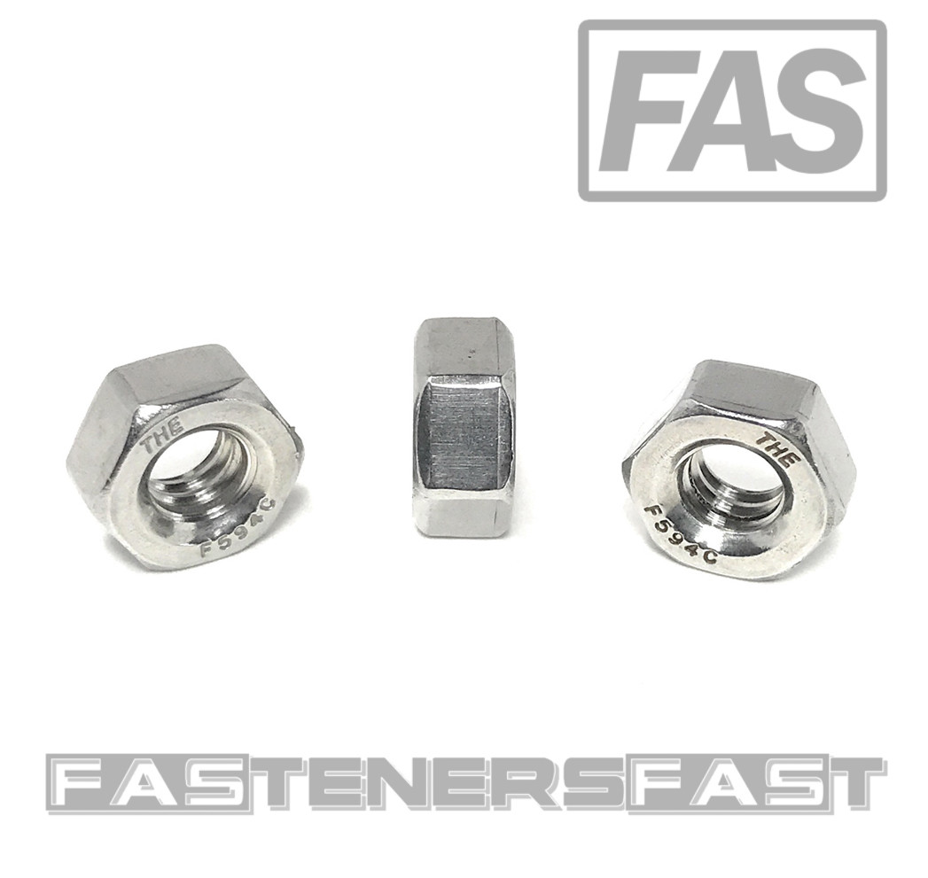 (100) 1/4-20 Finished Hex Nuts Stainless Steel (100 Pieces)
