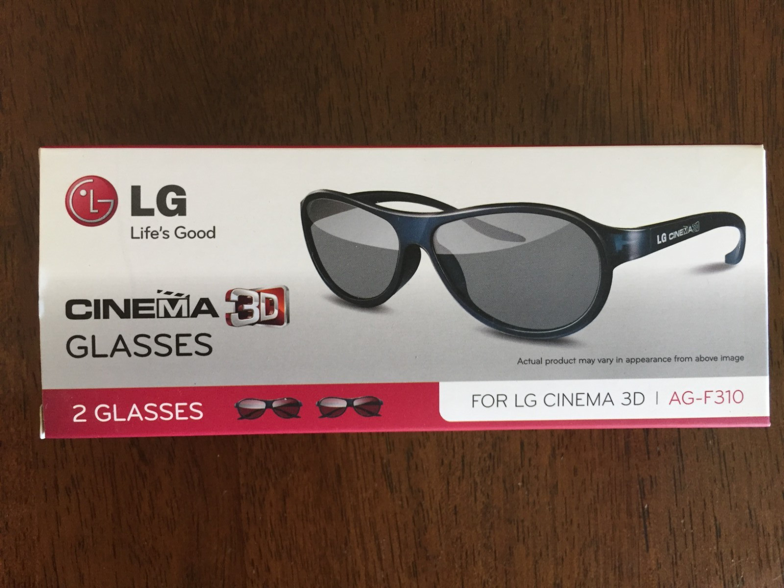 NEW LG Cinema 3D Glasses AG-F310  2 Pairs in Original Box