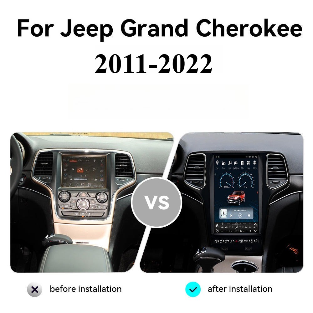 13.6'' Car Radio Wireless Android CarPlay 6+128GB For Jeep Grand Cherokee 11-22