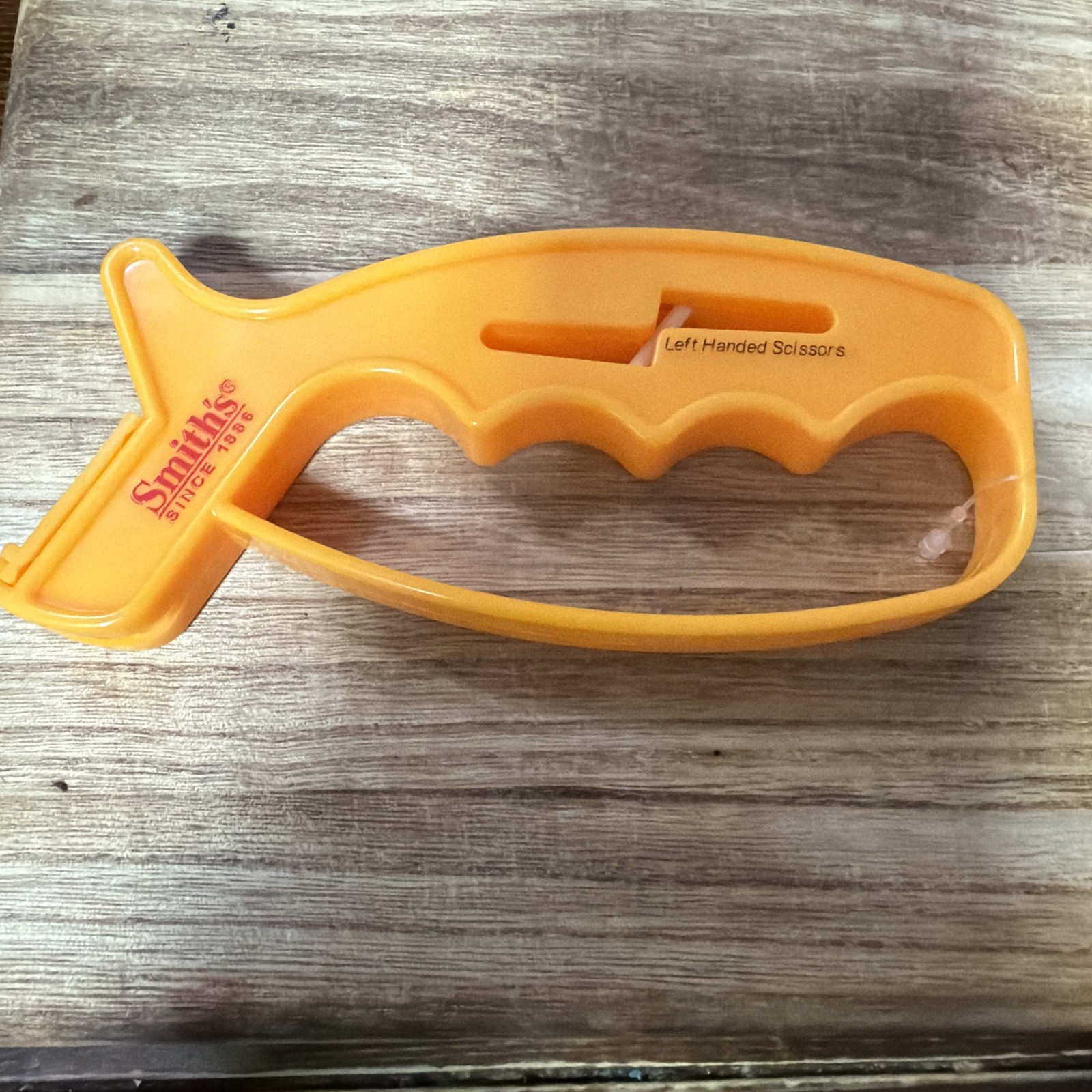 Smith's Yellow Manual Knife & Scissor Sharpener with Handles