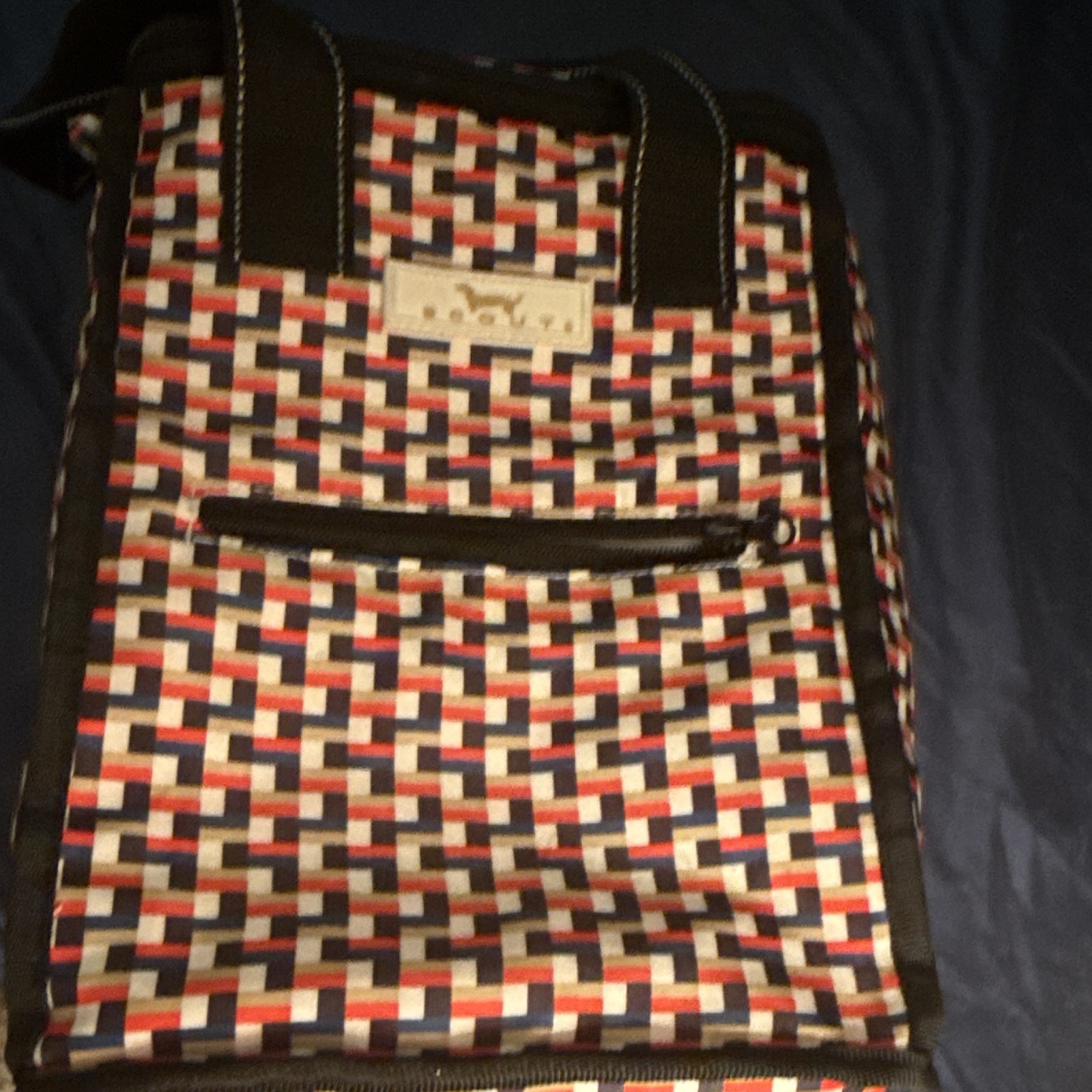 SCOUT Pleasure Chest Cooler Bag 11 qt 12-Can Geometric Red White Blue Strap