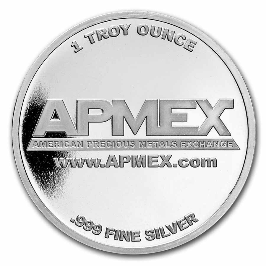 1 oz Silver Colorized Round - APMEX (God Bless America, Map)
