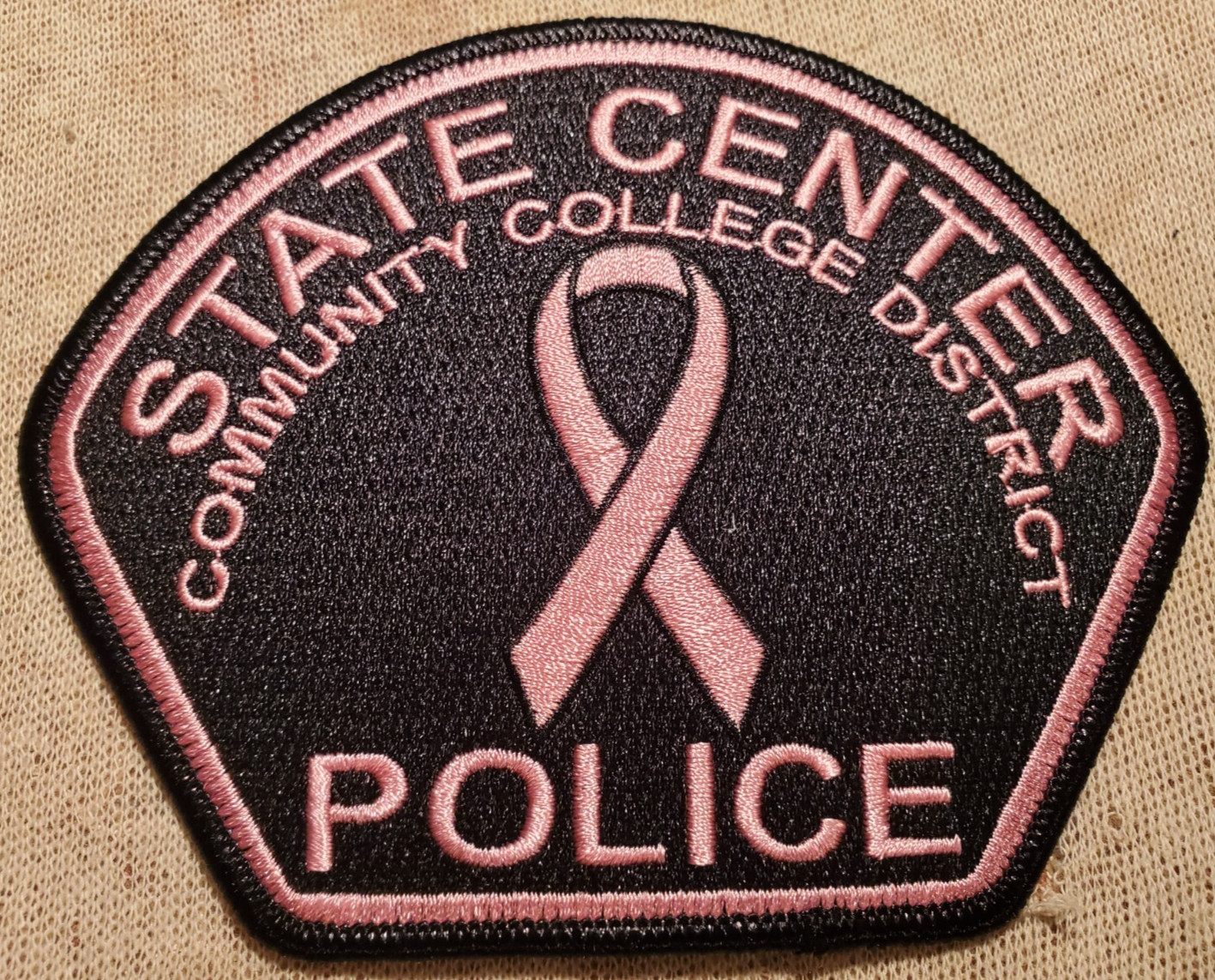 CA State Center Community College California Cancer Awareness Police Patch