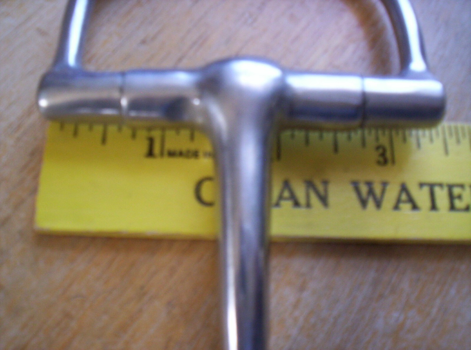 Gently Used Stainless Dee Snaffle Bit 4 1/2" mouth