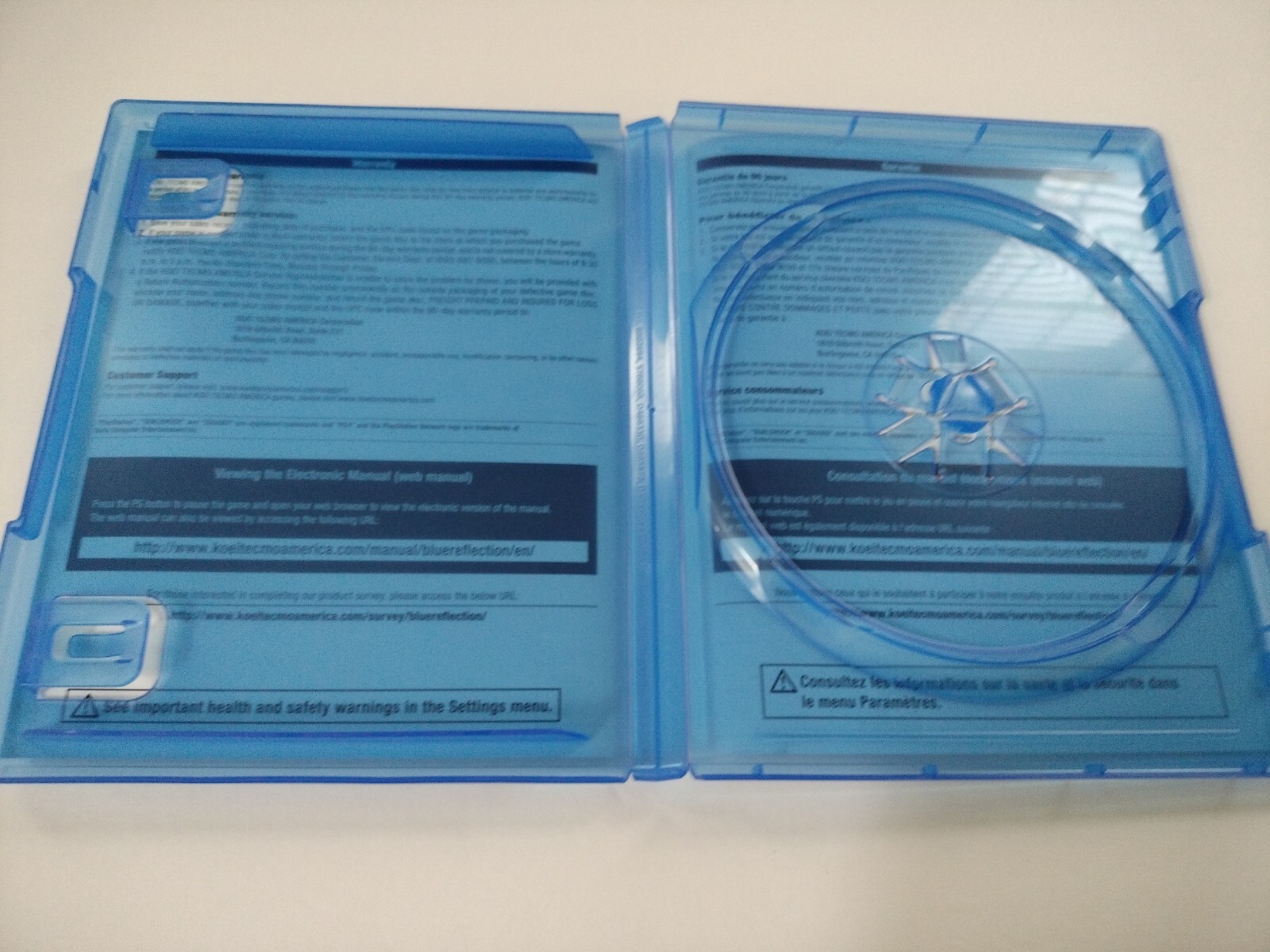 Original Box Case Replacement Sony PlayStation 4 PS4 Blue Reflection