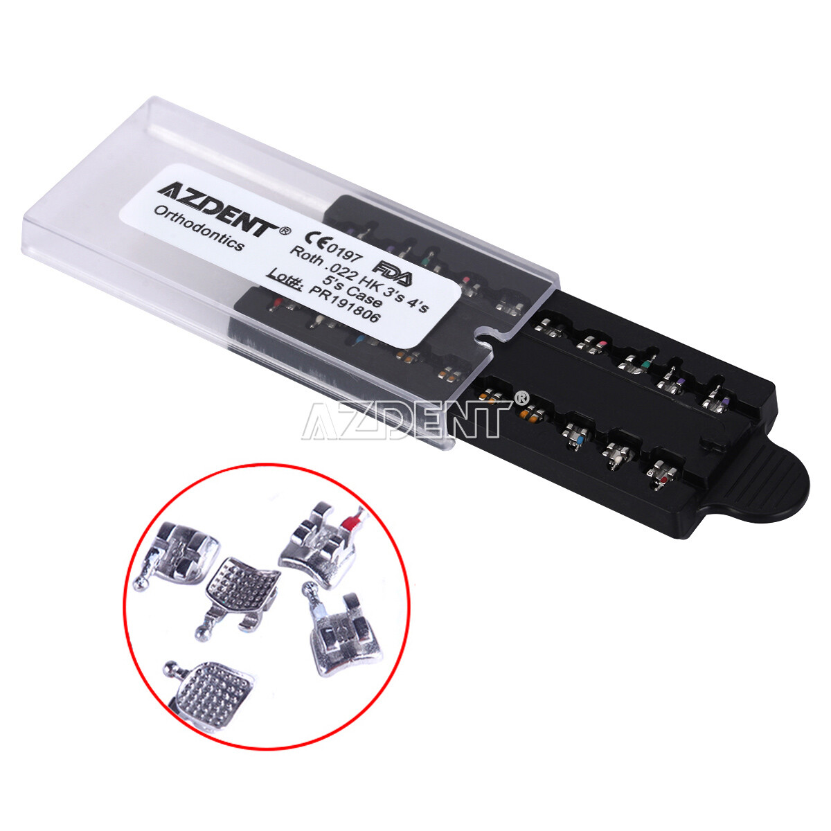 Dental Orthodontic Braces Kit 0.022 Roth Brackets NiTi Arch Wire Ligature Ties