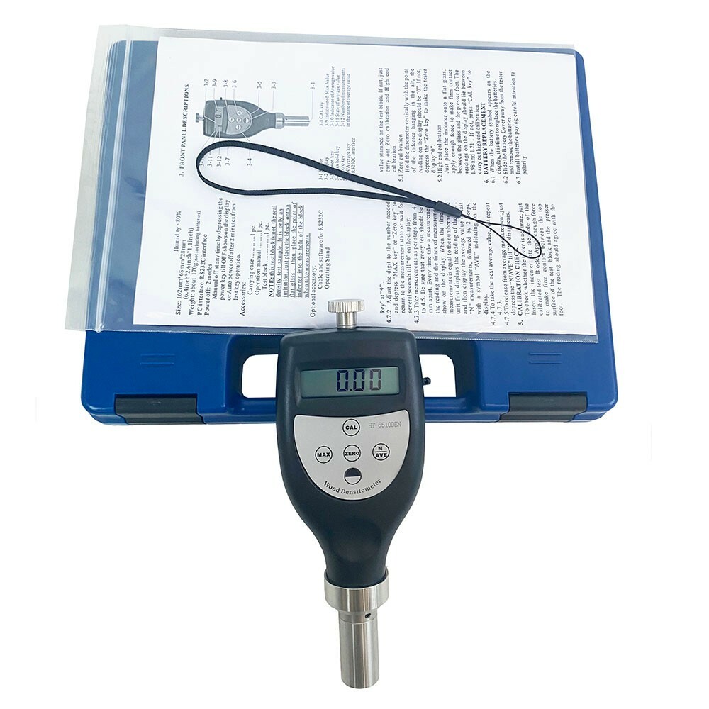 Digital Wood Density Meter Densitometer 0~1.2g/cm3 Mean Value Max Value Display