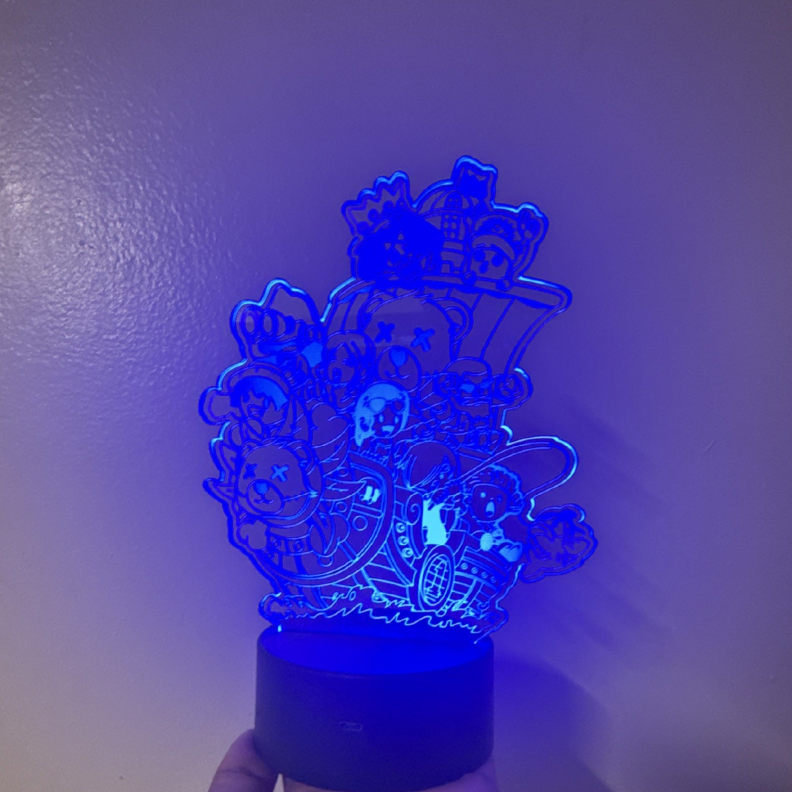 Multicolor Cartoon LED Night Light, Touch Control, USB Powered, Acrylic Plastic