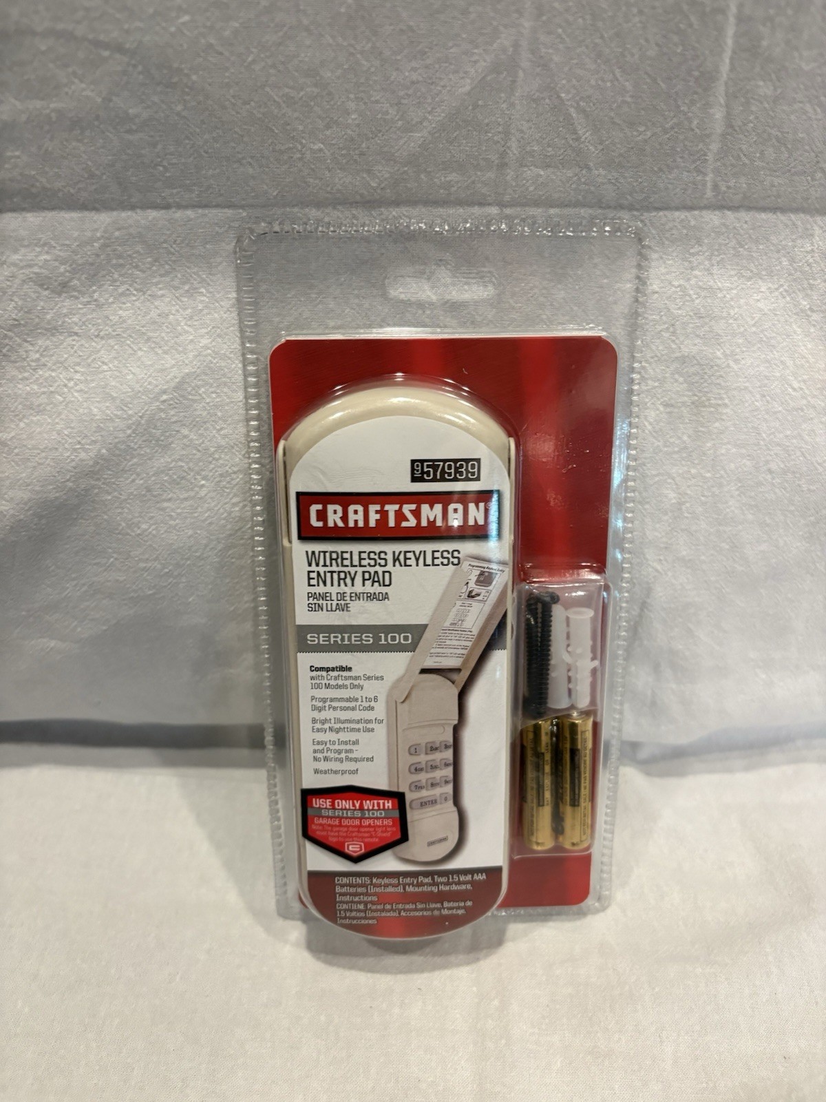 Craftsman 957939 Series 100 Wireless Keyless Entry Pad Garage Door Opener NEW