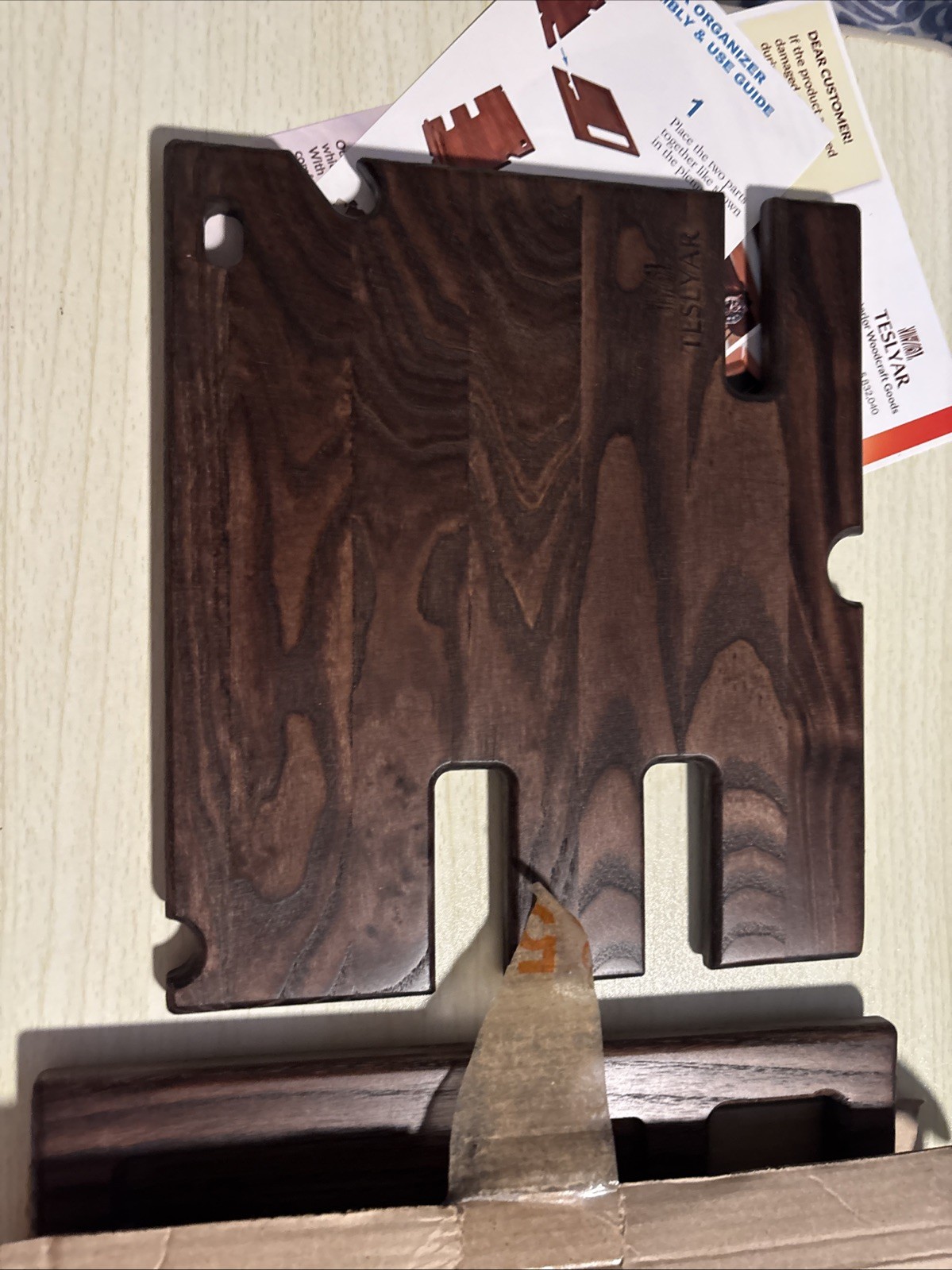 Teslyar Wood Desk Organizer