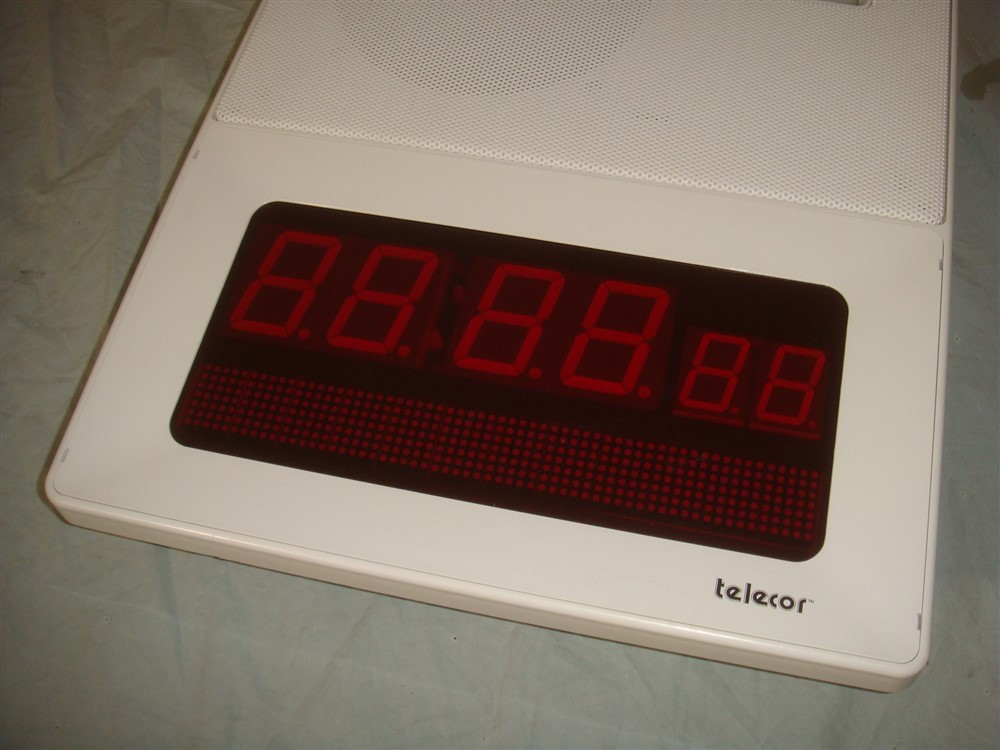 TELECOR ESERIES E2444-LD-MA DISPLAY CALENDAR CLOCK SPEAKER STROBE (l2)- READ!