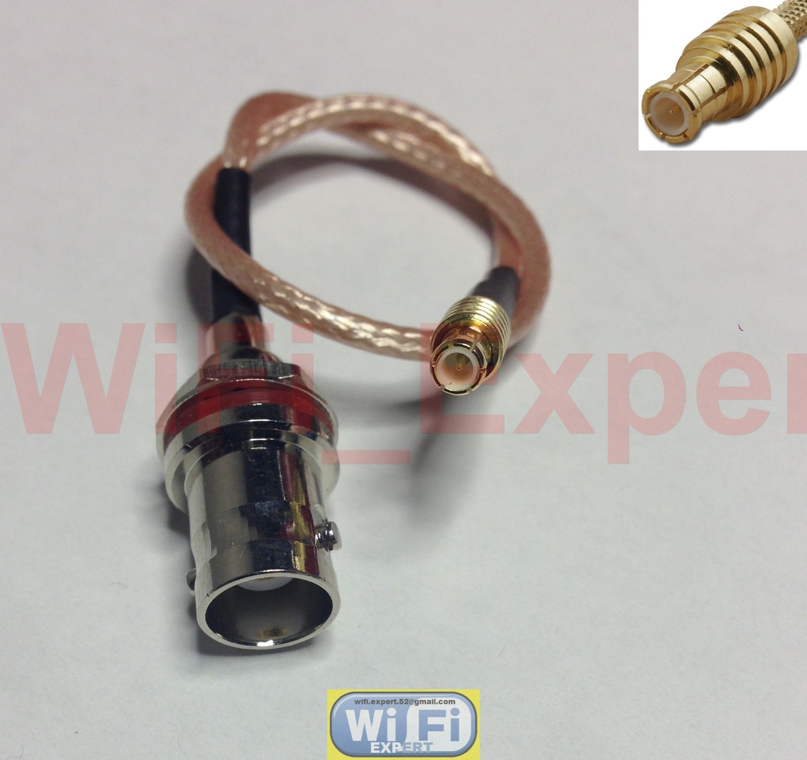 BNC Female to MCX M/F STRAIGHT ANGLED RF pigtail Cable COAX RG316 4-20inch USA