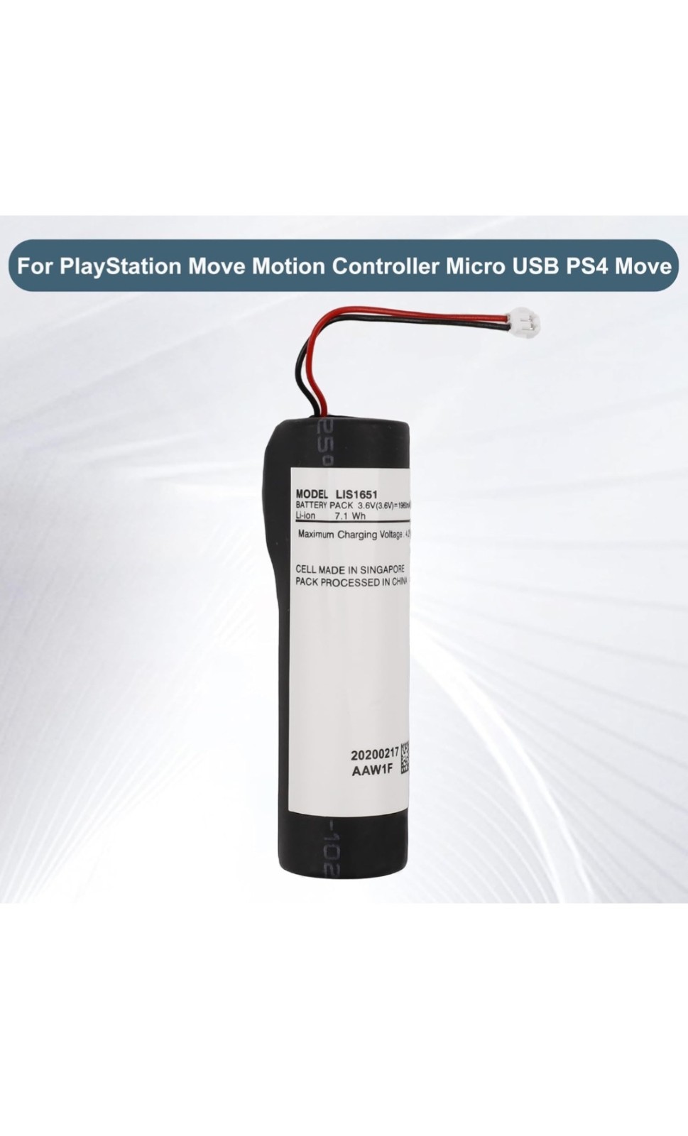 1PCS LIS1651 Battery For PlayStation Move Motion Controller Micro USB PS4 P
