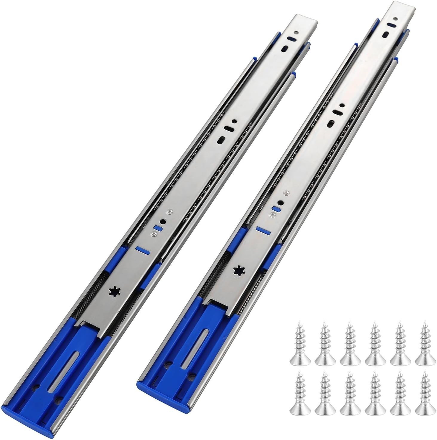 14 Inch Soft Close Drawer Slides,4 Pairs Heavy Duty 100 LB Capacity Full Exte...