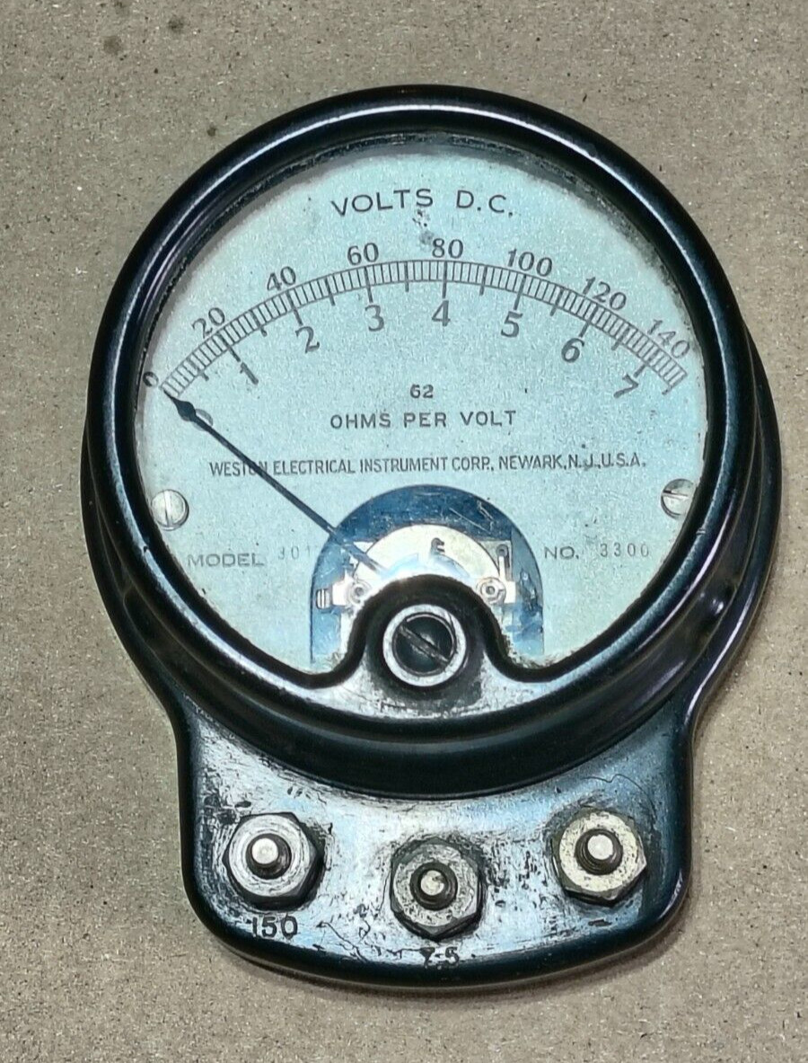 Vintage DC Volt Meter by Western Electrical Instrument Corp.