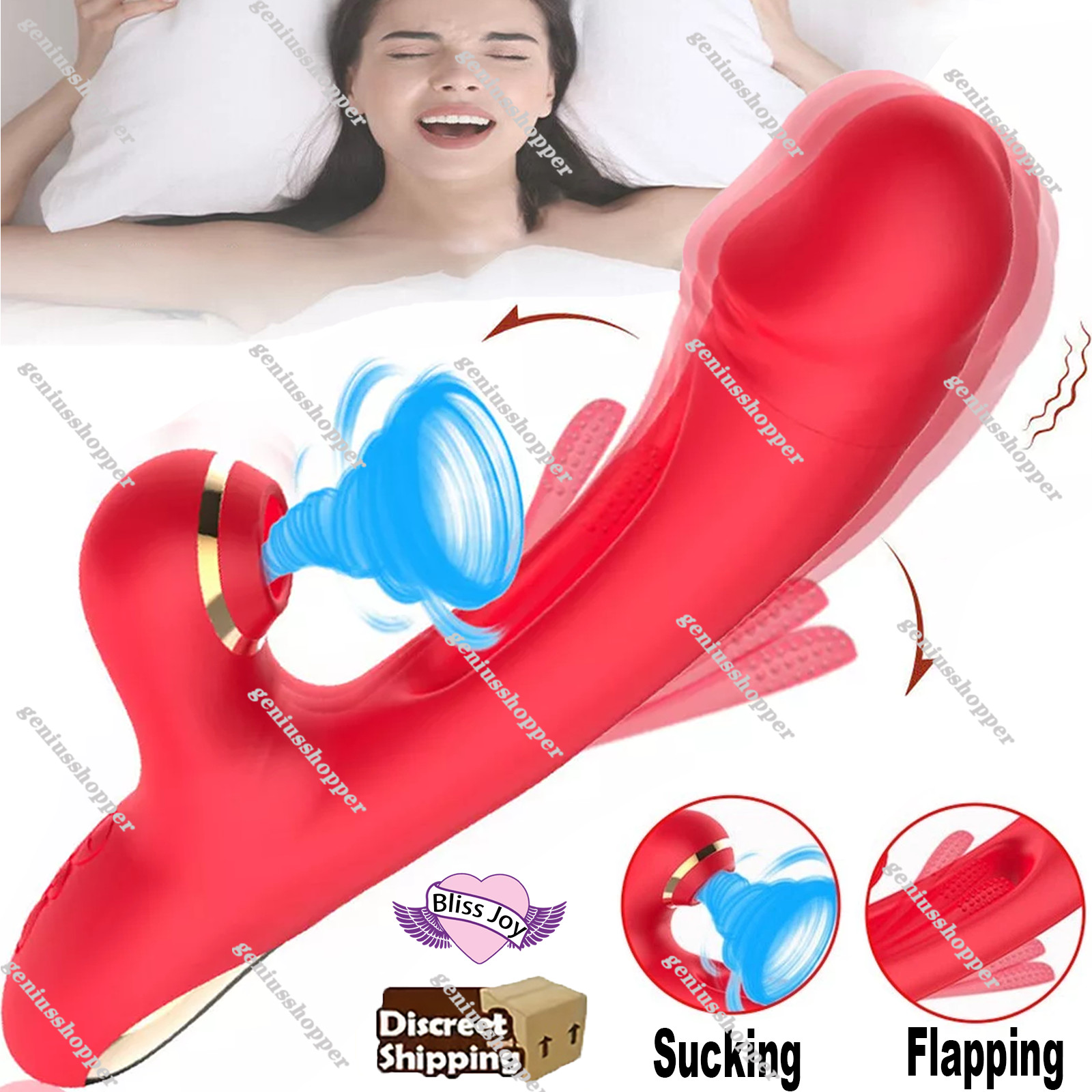 Tapping Sucking Vibrator Clit G-spot Stimulator Dildo Sex Toys For Women New