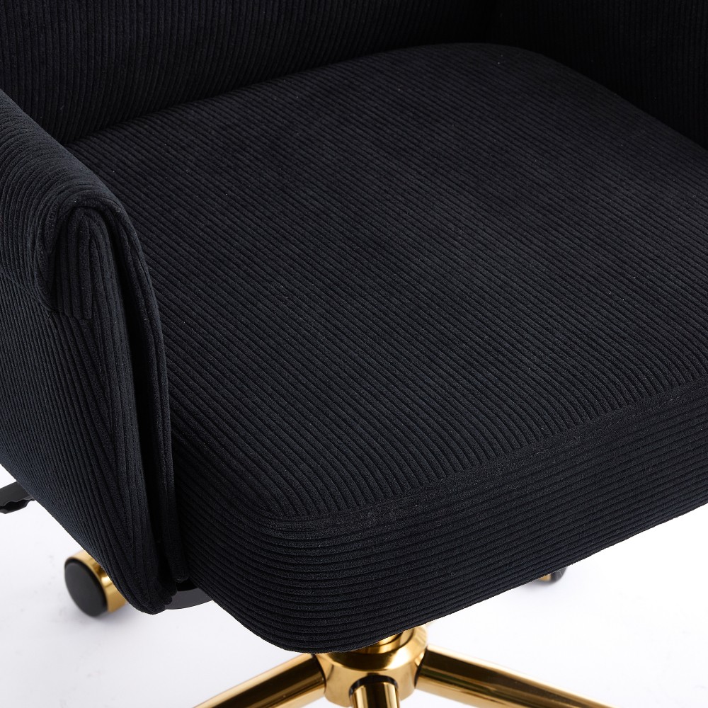 Mid-back liftable office chair, striped fabric, and ergonomically designed