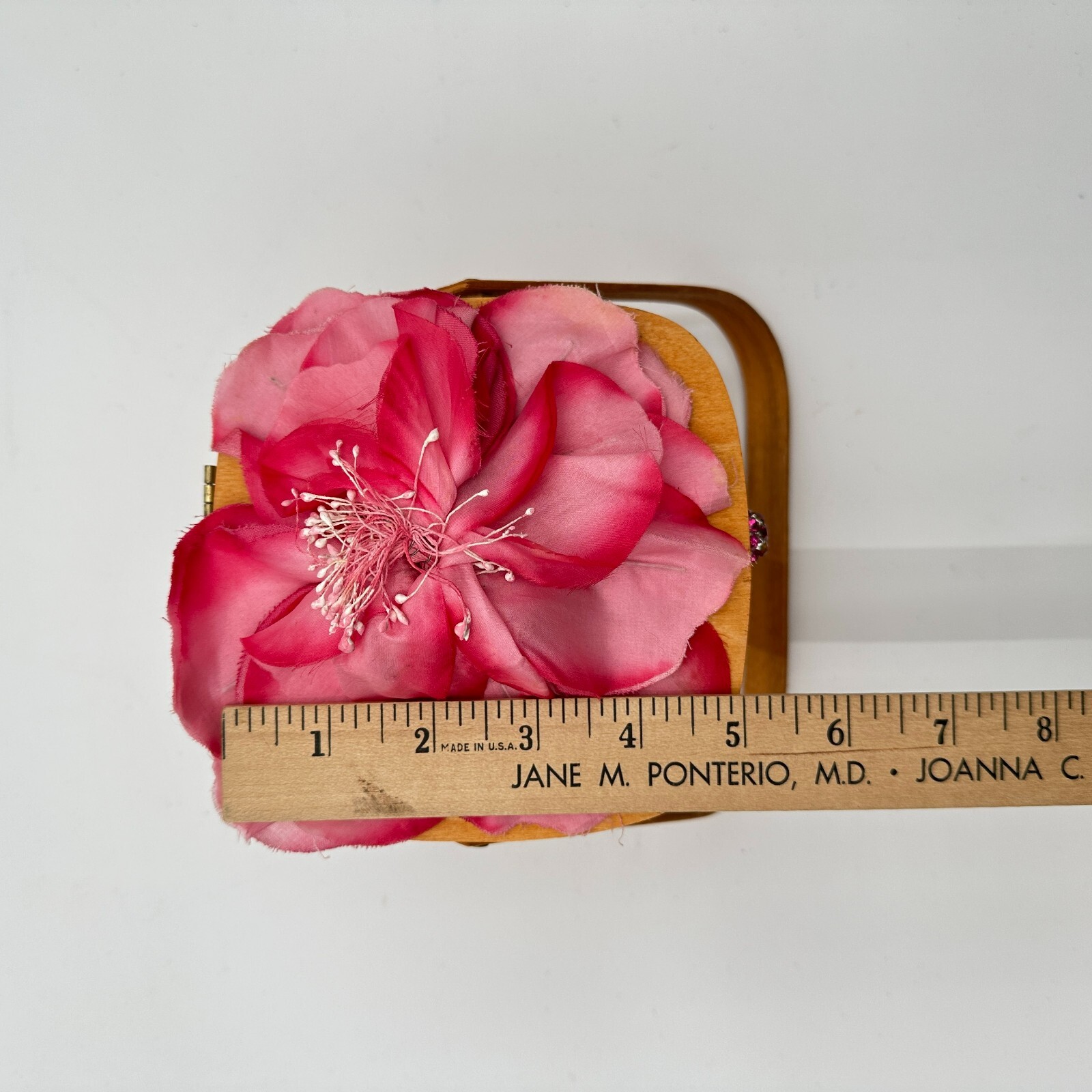 My Cute Bag Child's Purse Basket Flower Liner Lid Rhinestones