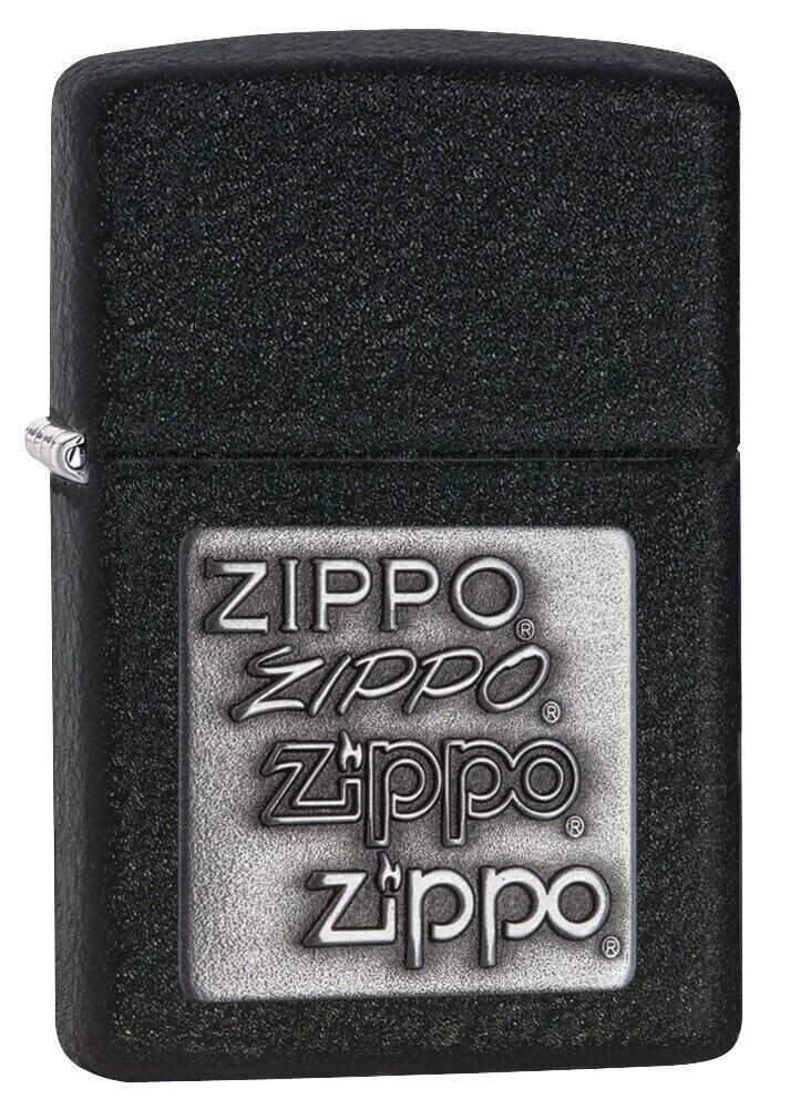 Zippo 363 Pewter Emblem Black Crackle