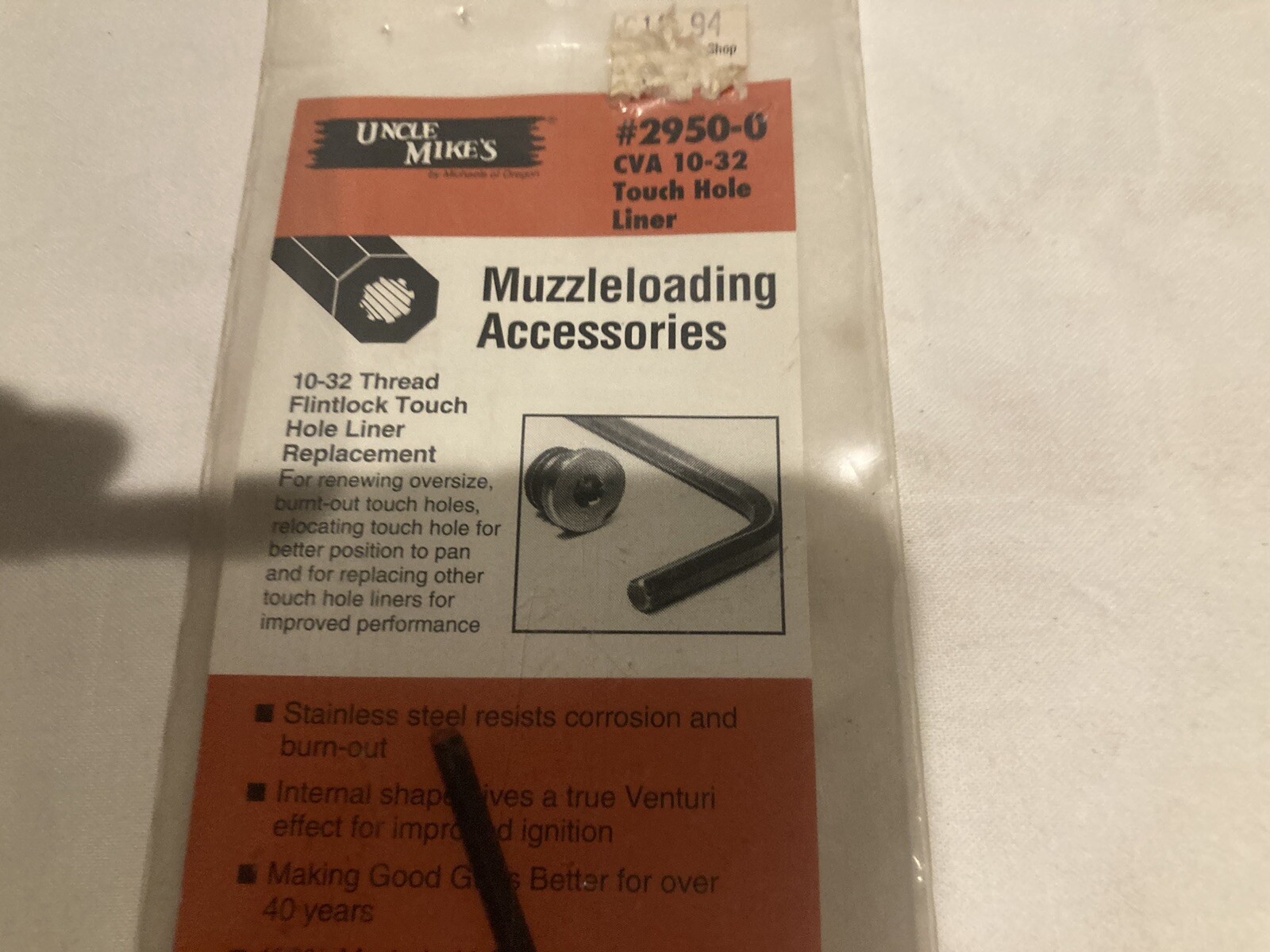 Uncle Mikes Muzzleloading Accessory 10-32 Thread Touchhole Liner Replace 2950-0
