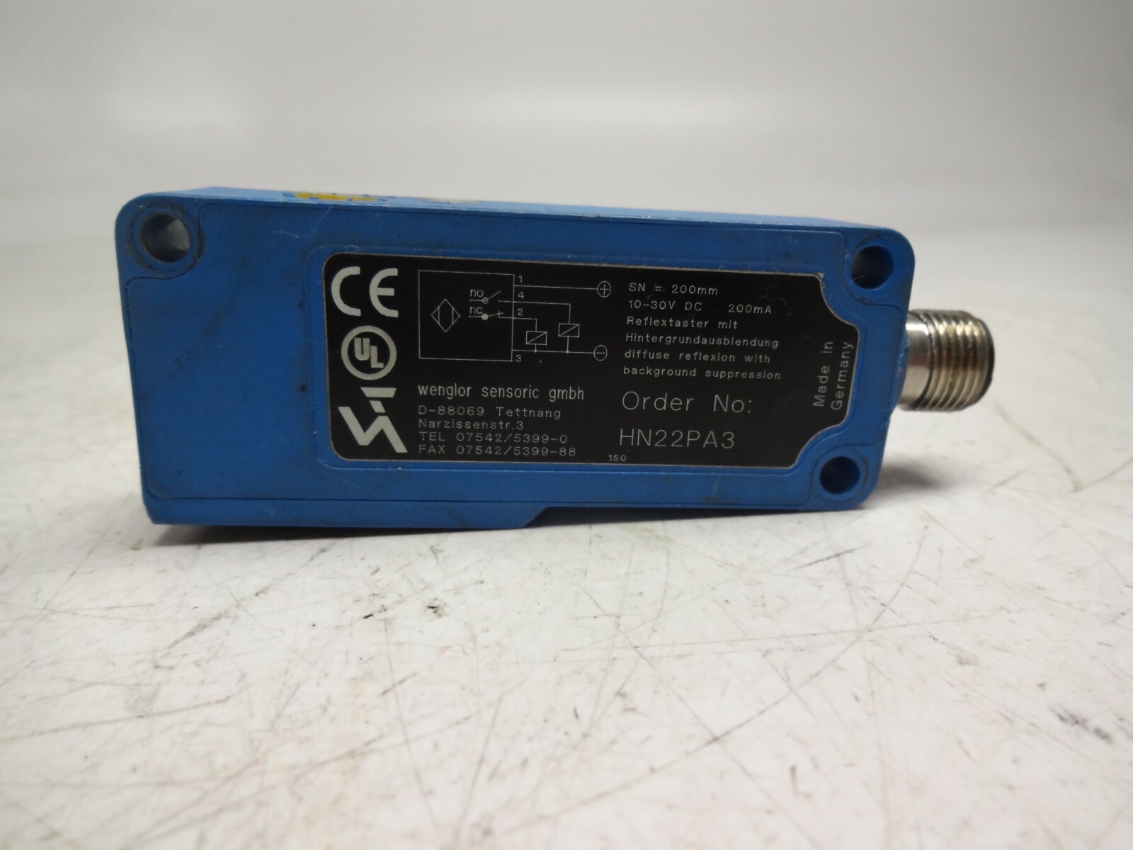 Wenglor HN22PA3 Photoelectric Reflex Sensor
