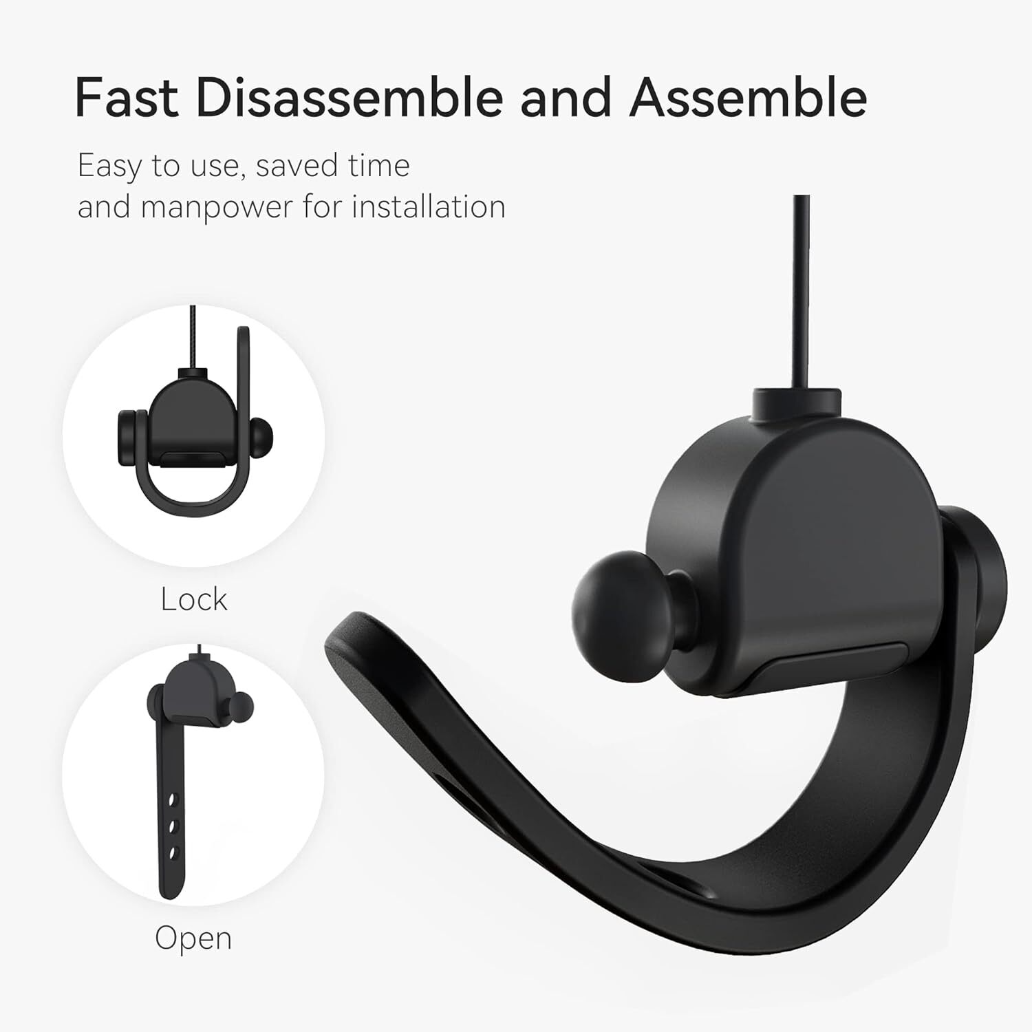 Sistema De Poleas Negro Para Gestion De Cables Compatible Con Quest Psvr2 Pico