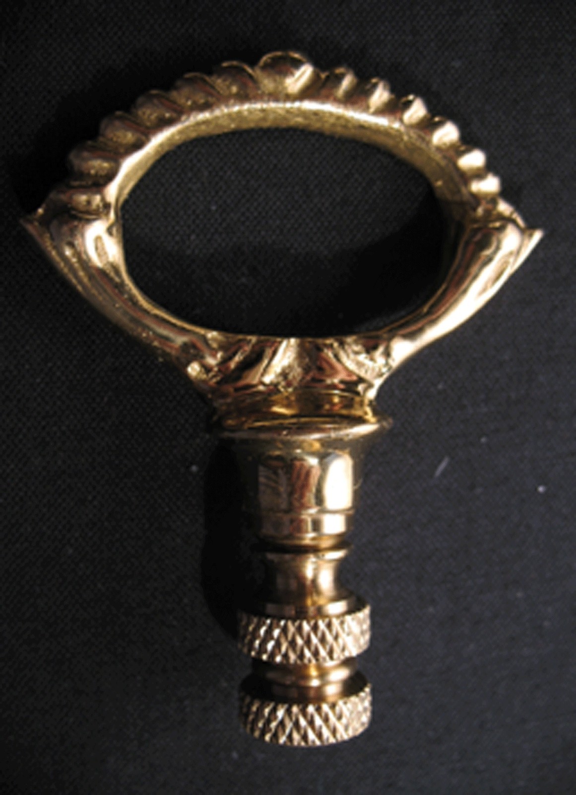 LAMP FINIAL Solid Brass Simple Decorative Oval Loop Topper (539)