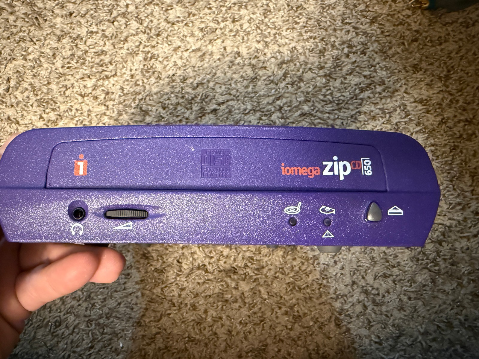 IOMEGA ZIP CD 650 Drive ZIPCDUSB Only - Missing Power Cable.