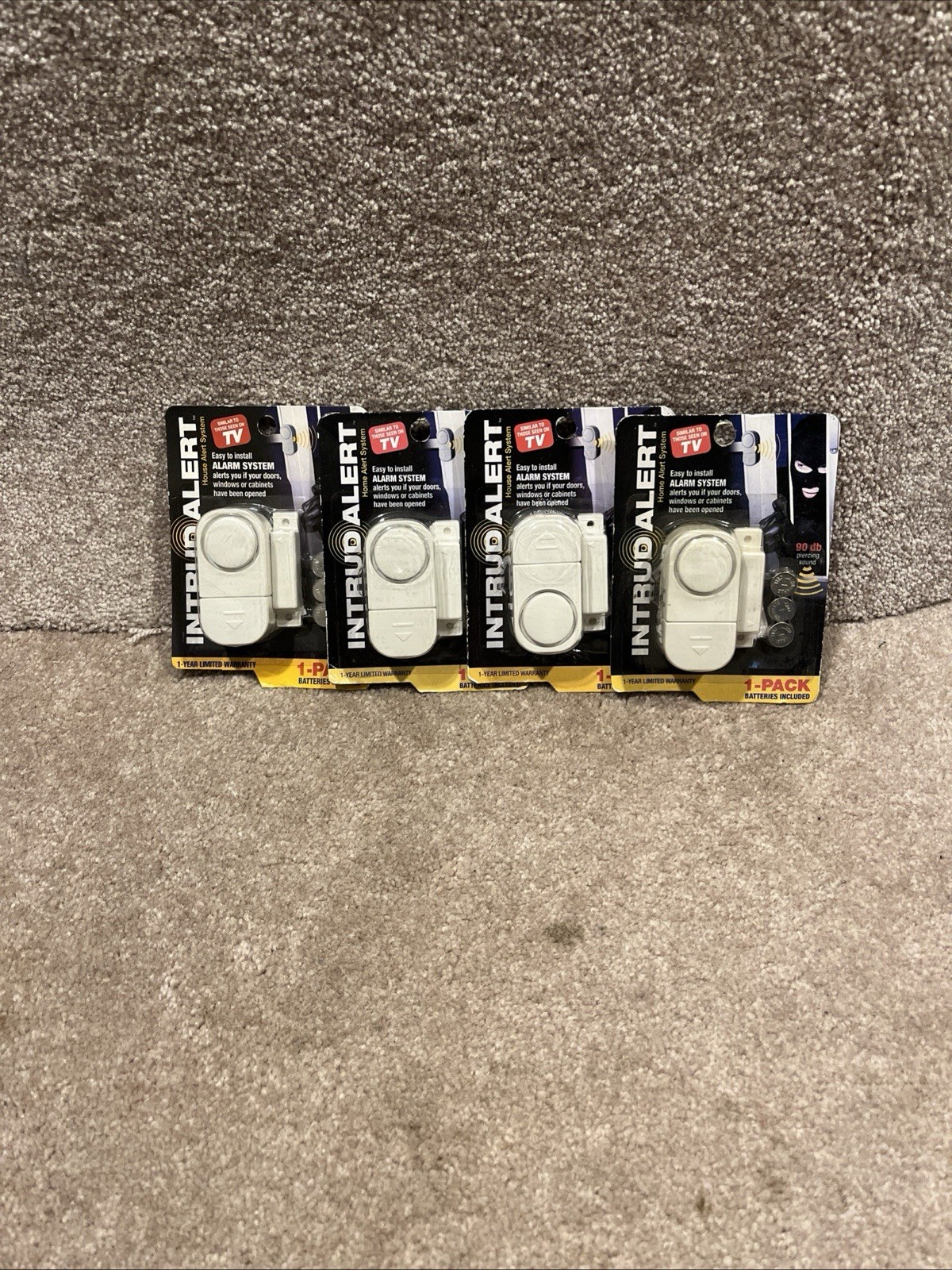 Set of 4 IntrudAlert House Alert System, New & Easy to Install!