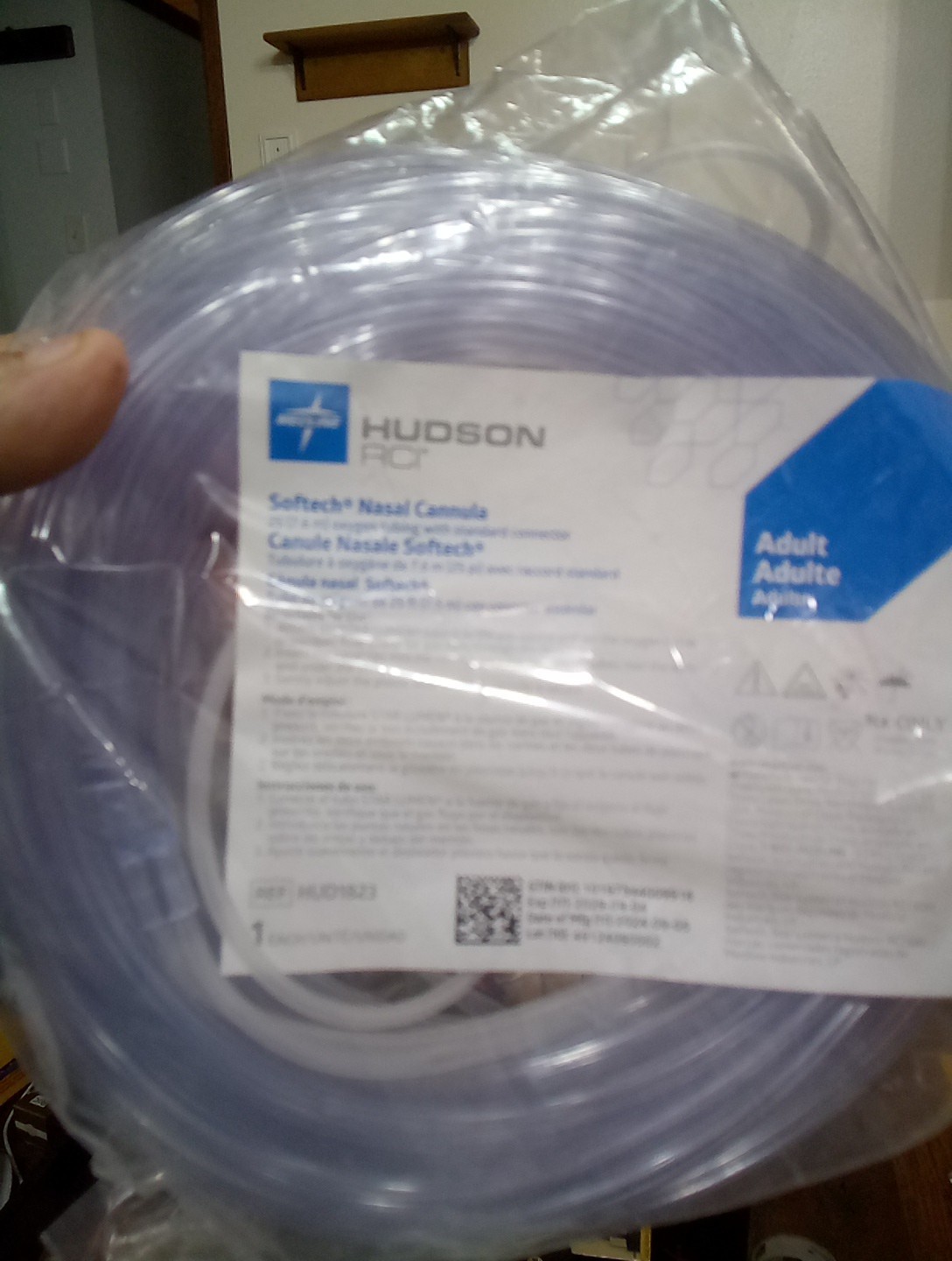 Adult Hudson Nasal Cannula 25' 7.6m Oxygen Tubing Standard Connector Medline Lot