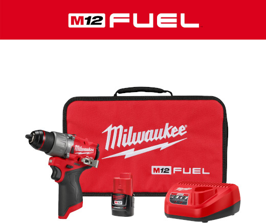 Milwaukee 3404-21 M12 FUEL 1/2" Hammer Drill/Driver Kit