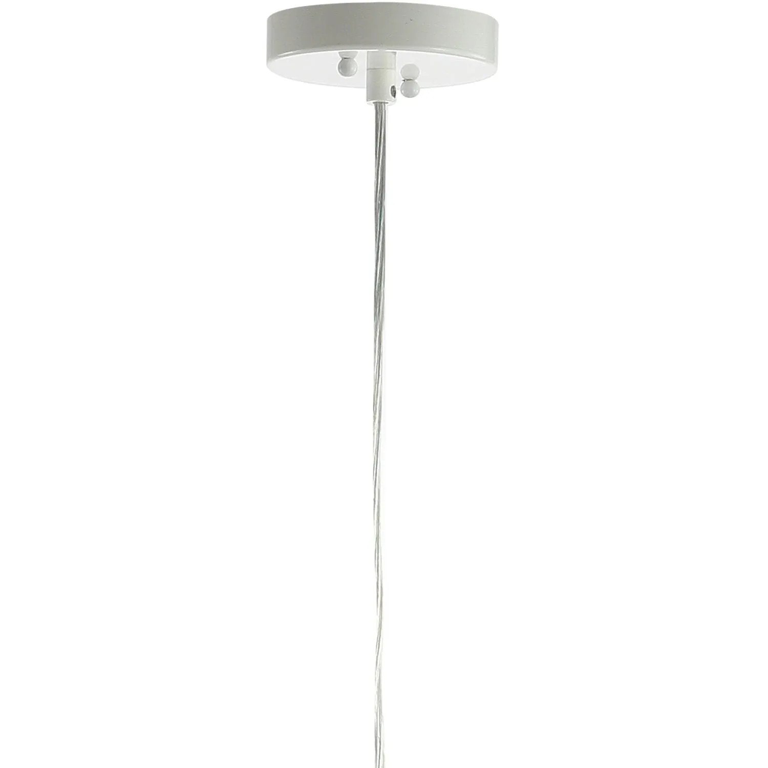 Simon 19" Feather Metal Adjustable LED Pendant, White by JONATHAN Y