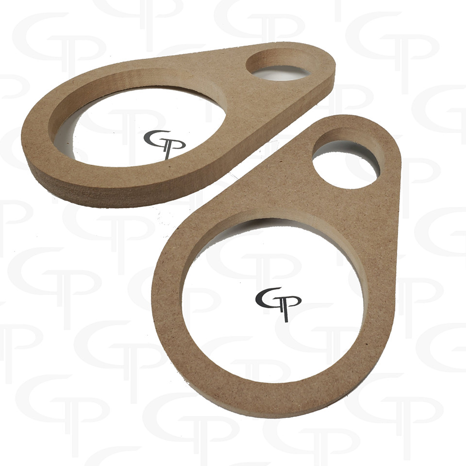 8 inch + Super Tweeter door pod baffle Speaker Ring MDF Fiberglass 8" Pair
