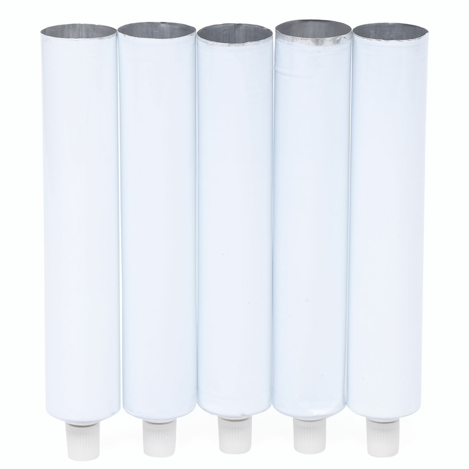100pcs Aluminum Empty Toothpaste Tubes with Needle Cap Portable Reusable 100ml!