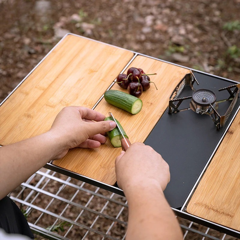 Camping Bamboo Board BBQ Portable Bbq Accessories Outdoor Camping IGT Wooden
